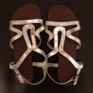 Old Navy Sandals, metallic silver